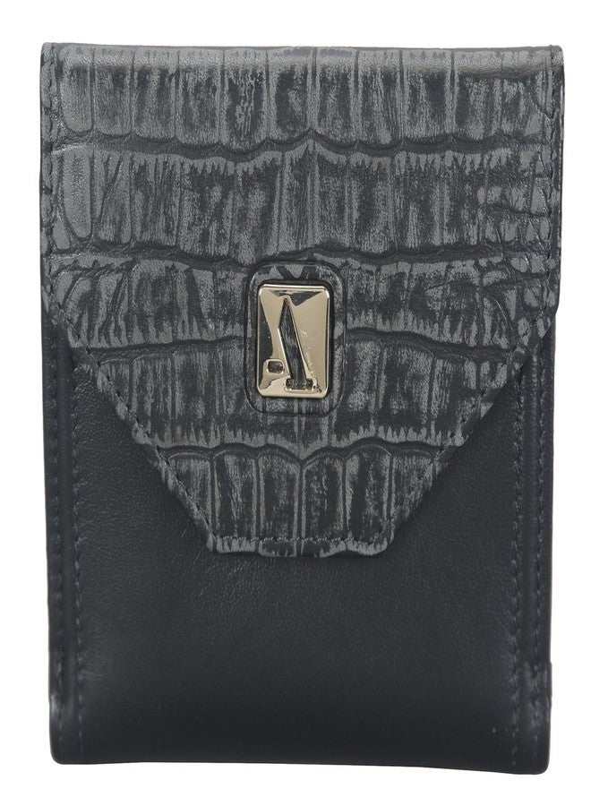 Adamis Black Leather Women Stylish Wallet - Image 1